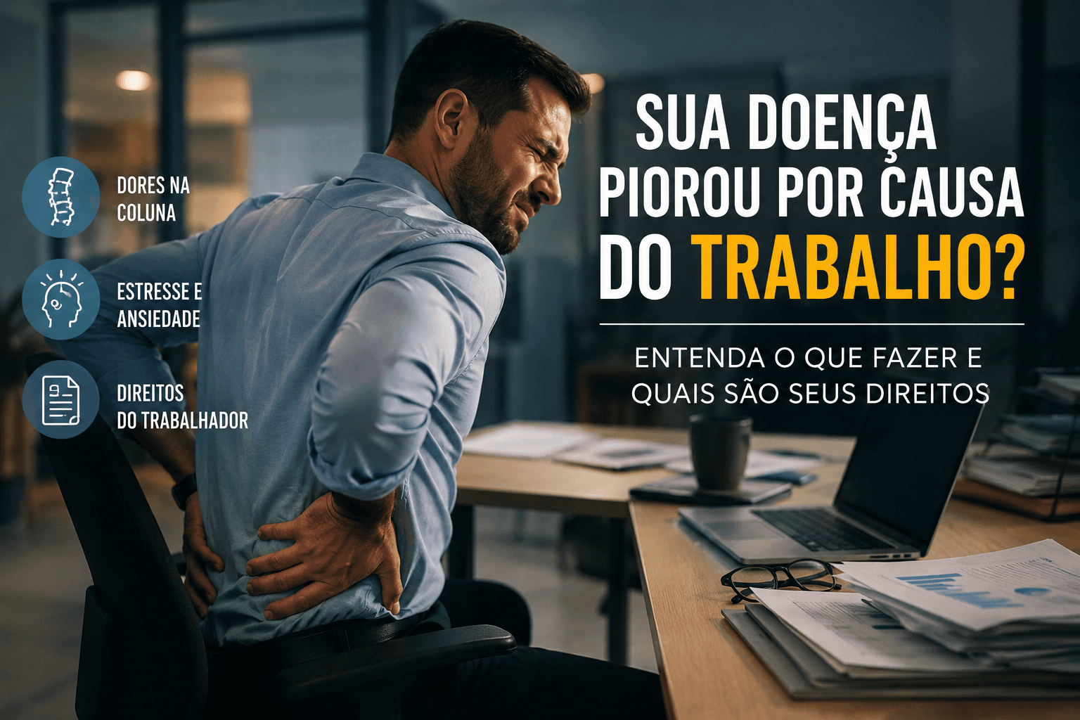 Sua doença piorou por causa do trabalho? Entenda o que fazer