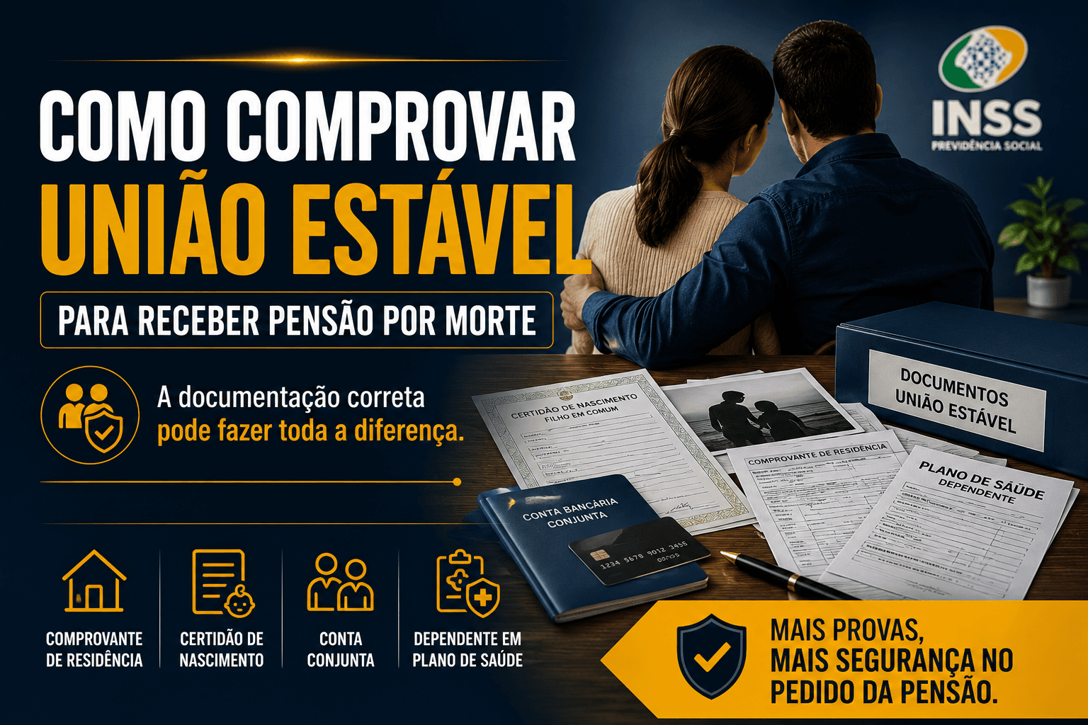 Como comprovar união estável para receber pensão por morte?