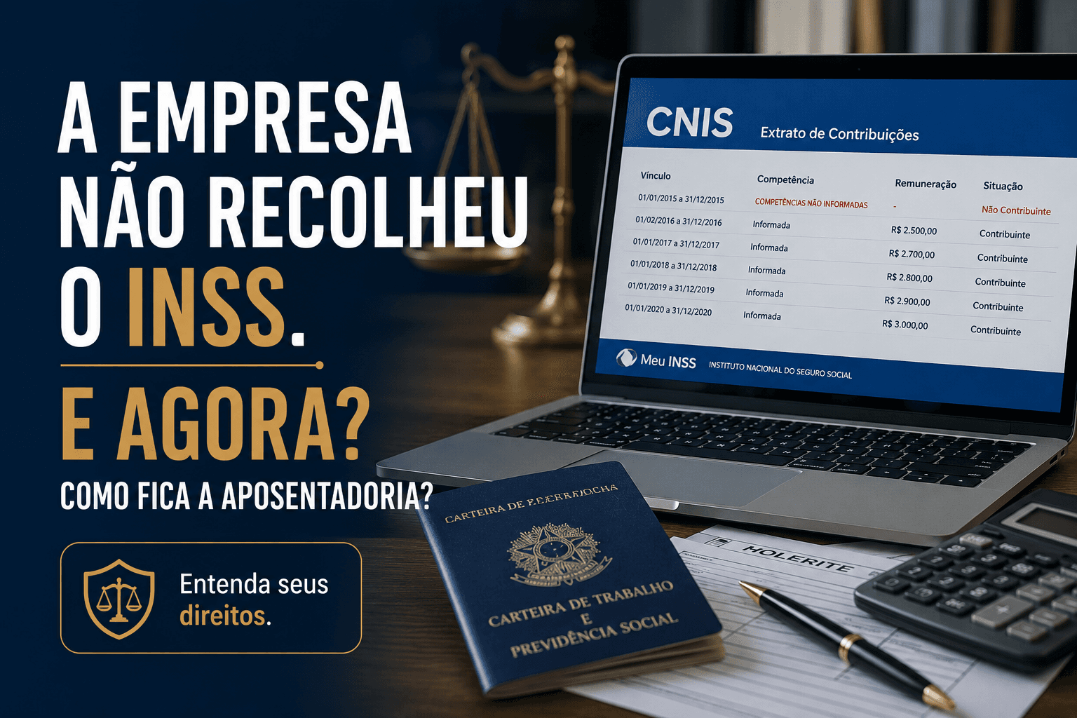 A empresa não recolheu o INSS. E agora? Como fica a aposentadoria?
