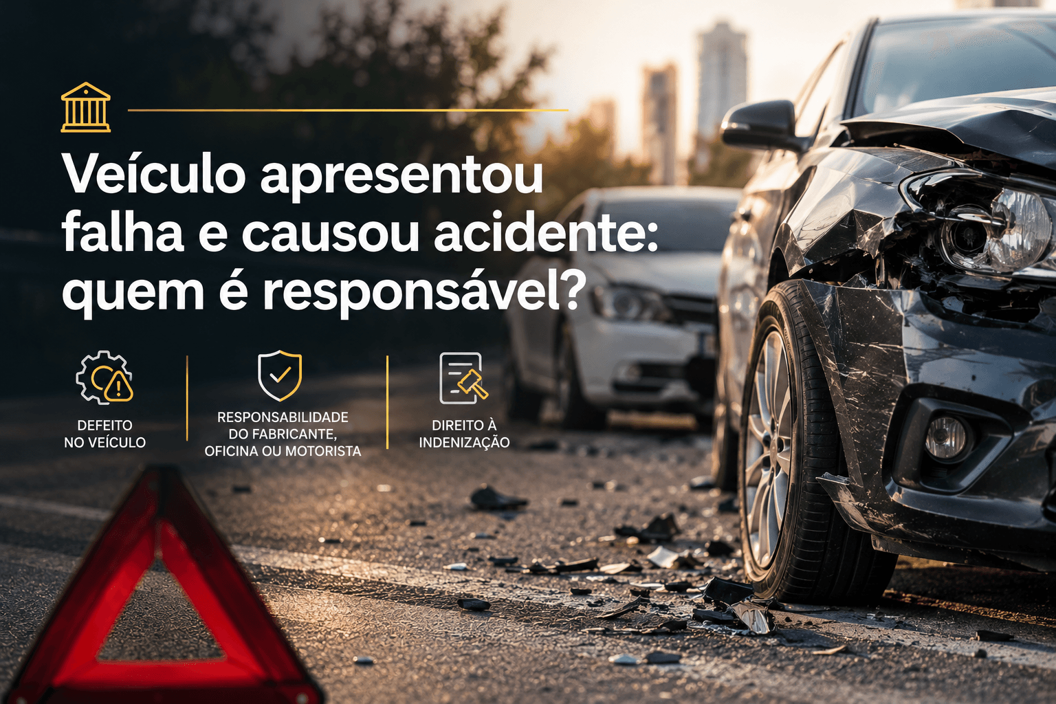 Veículo apresentou falha e causou acidente: quem é responsável?
